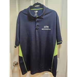NFL  Size XL Men Team Apparel TX3 Cool  Team Polo Seattle Seahawks Short Sleeves